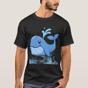 Lächelnder Blauer Wal T-Shirt