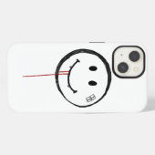 Lächelnder blutiger Vampir iPhone Hülle (Rückseite (Horizontal))