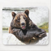 Lächelnder brauner Bär Mousepad (Vorne)