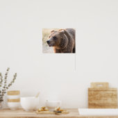 Lächelnder Brauner Bär Poster (Küche)