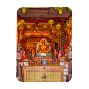 Lächelnder Buddha im chinesischen Tempel, Bangkok Magnet
