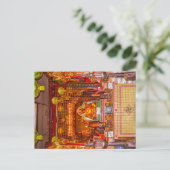 Lächelnder Buddha im chinesischen Tempel, Bangkok Postkarte (Stehend Vorderseite)