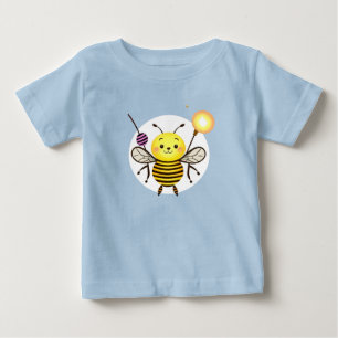 Lächelnder Cartoon-Biene-Charakter Baby T-shirt