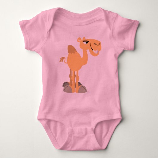 Lächelnder Cartoon Camel Baby T - Shirt (Vorderseite)