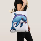 Lächelnder Cartoon Dolphin Tasche (Von Nahem)
