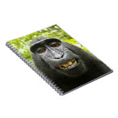 Lächelnder CelebesMacaque mit Haube Notizblock (Rechte Seite)
