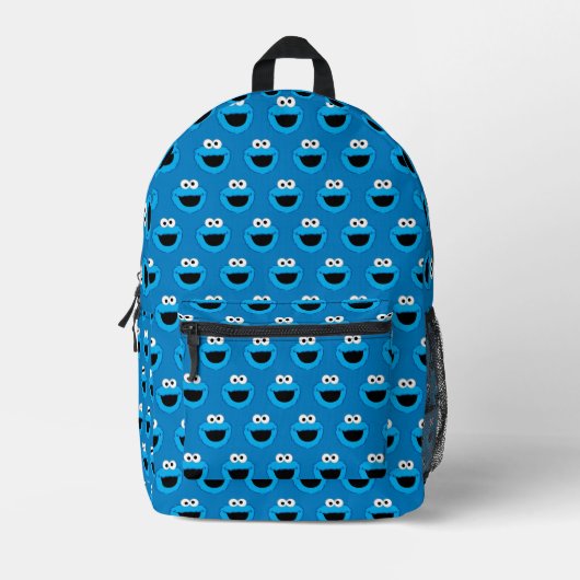 Lächelnder Cookie-Monster-Muster Bedruckter Rucksack (Vorderseite)