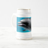 Lächelnder Delfin Bierglas (Vorderseite Links)