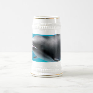 Lächelnder Delfin Bierglas