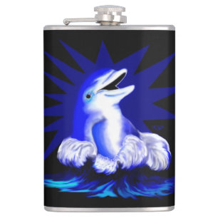 Lächelnder Delfin Flachmann