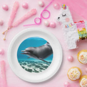 Lächelnder Delfin Pappteller (Party)