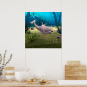 Lächelnder Delfin Poster (Küche)