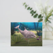 Lächelnder Delfin Postkarte (Stehend Vorderseite)