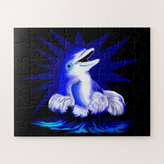 Lächelnder Delfin Puzzle (Horizontal)