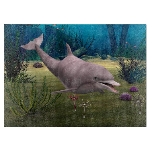 Lächelnder Delfin Schneidebrett (Vorderseite)