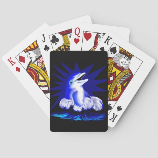 Lächelnder Delfin Spielkarten (Rückseite)
