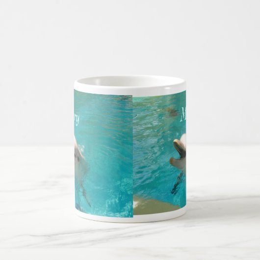 Lächelnder Delphin Kaffeetasse (Mittel)