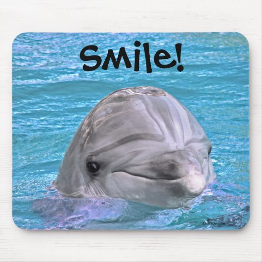 Lächelnder Delphin - Lächeln! Mousepad (Vorne)