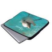 Lächelnder Delphin Laptopschutzhülle (Vorne Knopf)