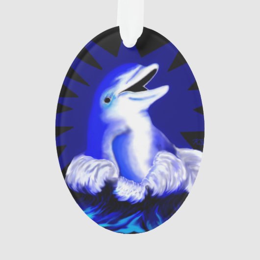 Lächelnder Delphin Ornament (Rückseite)