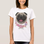 Lächelnder Derpy-Mops T-Shirt (Vorderseite)