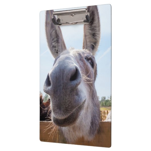 lächelnder Donkey Klemmbrett (Links)