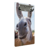 lächelnder Donkey Mini Klemmbrett (Schrägansicht)
