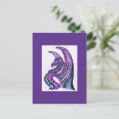 "Lächelnder Drache" Postkarte (Stehend Vorderseite)