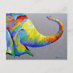 Lächelnder Elefant Postkarte