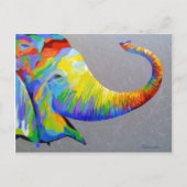 Lächelnder Elefant Postkarte (Vorderseite)