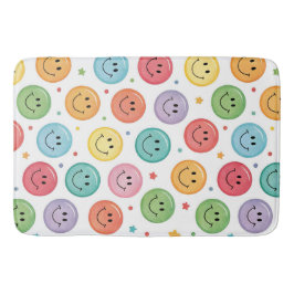 Lächelnder Emoji-Muster Badematte