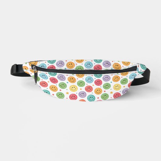 Lächelnder Emoji-Muster Bauchtasche (Vorderseite)