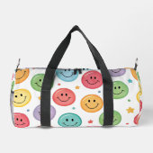 Lächelnder Emoji-Muster Duffle Bag (Rückseite)