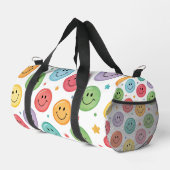 Lächelnder Emoji-Muster Duffle Bag (Rechte Ecke)