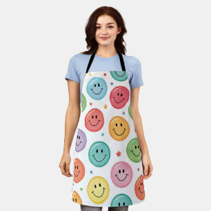 Lächelnder Emoji-Muster Schürze