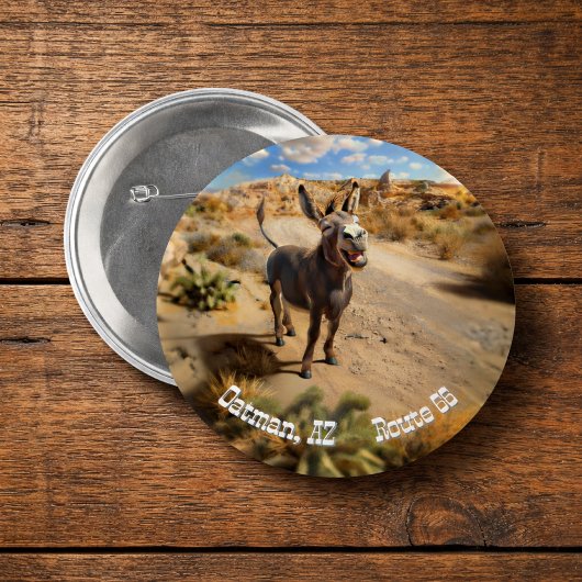 Lächelnder Esel, Oatman Arizona, Route 66 Button
