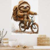 Lächelnder Faulenzer Poster (Küche)