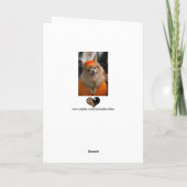 Lächelnder Foxy Spitz-Welpe im Kürbis Halloween Karte (Rückseite)