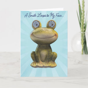Lächelnder Frog denkt an dich Karte