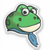Lächelnder Frosch Aufkleber (Vorderseite)