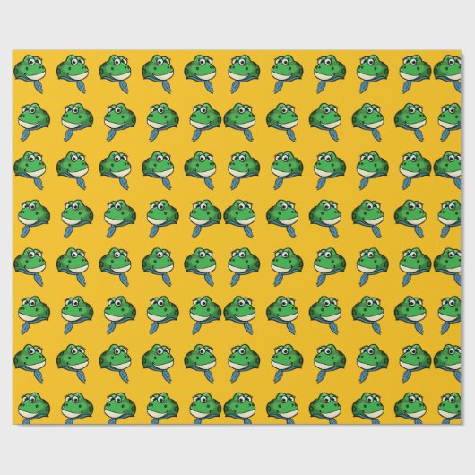 Lächelnder Frosch Geschenkpapier (Flach)