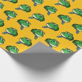 Lächelnder Frosch Geschenkpapier (Ecke)