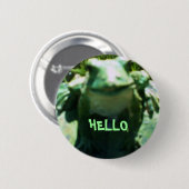 LÄCHELNDER FROSCH, HALLO Knopf Button (Vorne & Hinten)