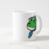Lächelnder Frosch Jumbo-Tasse (Vorderseite Rechts)