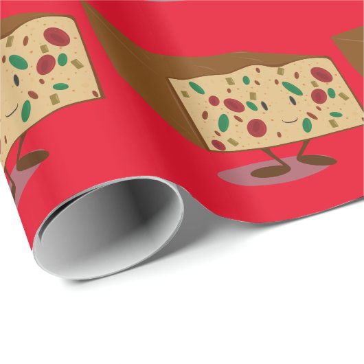 Lächelnder Fruchtkuchen Geschenkpapier (Rolleneckpunkt)