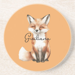 Lächelnder Fuchs Getränkeuntersetzer