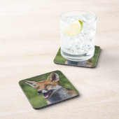 Lächelnder Fuchs Set von 6 Untersetzern Untersetzer (Rechte Seite)