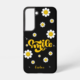 Lächelnder Gartendaisy individuell anpassbar Samsung Galaxy Hülle
