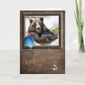 Lächelnder Geburtstags-Bär Karte (Vorderseite)