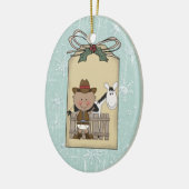 Lächelnder Geschenk-Umbau des Keramikornament (Links)